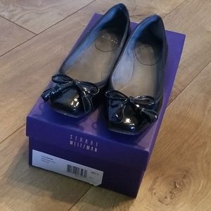 Stuart Weitzman Tulipbow Sz 5 Leather Patent Flats